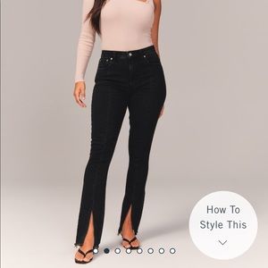 Black Abercrombie Split Bottom Jean